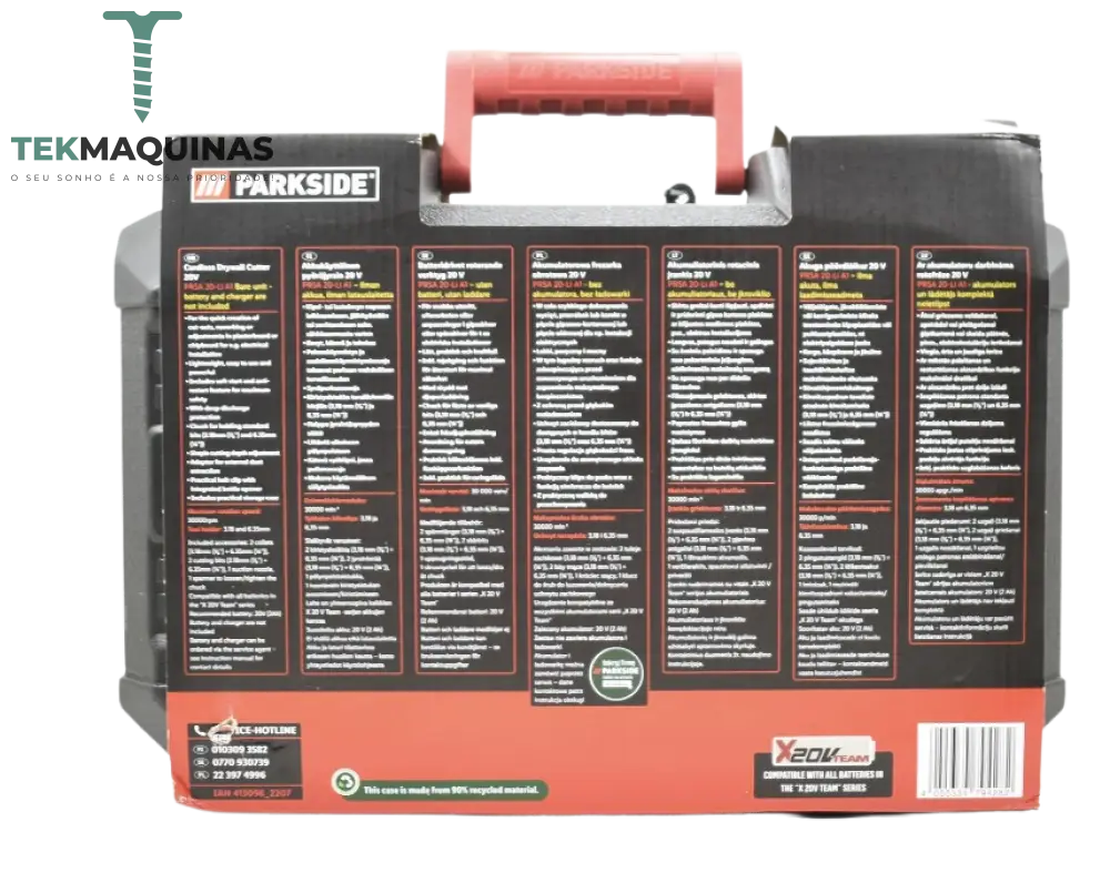 Fresadora De Corte Recarregável Parkside 20 V Prsa 20-Li A1 Sem Bateria E Carregador B-Ware