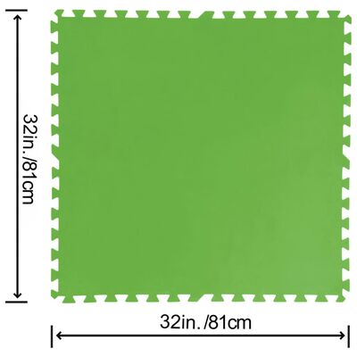 Protetores para piso de piscinas Flowclear 9 pcs verde 5,47 m²