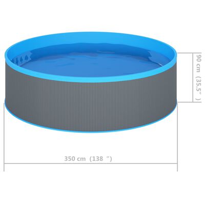 Piscina splasher 350x90 cm cinzento