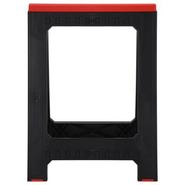 Cavaletes dobráveis 2 pcs 350 kg polipropileno preto e vermelho