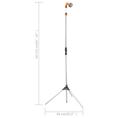 Chuveiro de jardim com tripé alumínio 221 cm