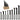 Mandris 9 pcs 12 mm com base em madeira