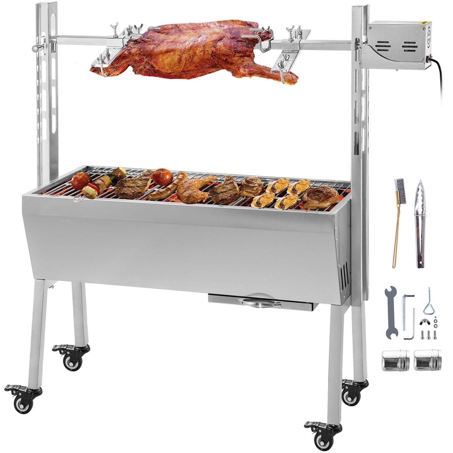 grelhador 2 em 1 40kg churrasco  pernil frango leitao