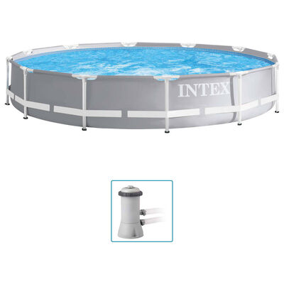 Conjunto estrutura de piscina premium formato prisma 366x76 cm