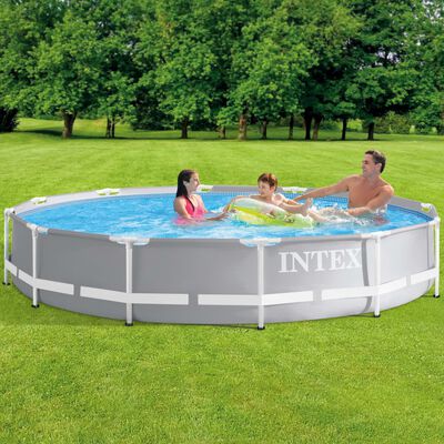 Conjunto estrutura de piscina premium formato prisma 366x76 cm