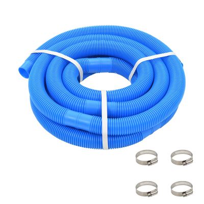 Mangueira de piscina com braçadeiras azul 38 mm 6 m