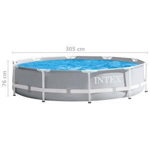 Conjunto estrutura de piscina premium formato prisma 305x76 cm