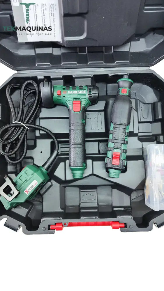 Kit Mini Rebarbadora 20V Retificadora Com Extensão Parkside Pmbsa 20-Li A1 Sem Bateria E Carregador