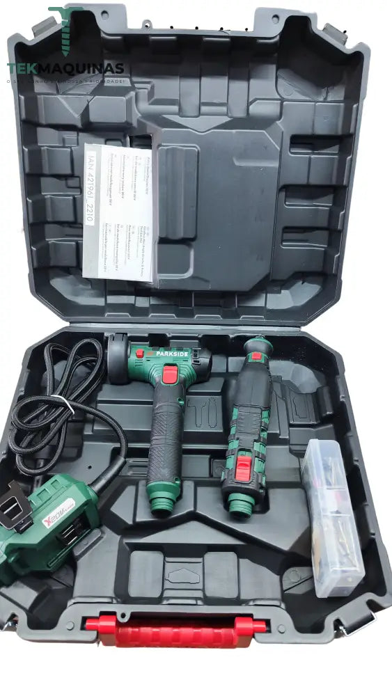 Kit Mini Rebarbadora 20V Retificadora Com Extensão Parkside Pmbsa 20-Li A1 Sem Bateria E Carregador