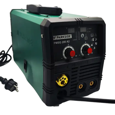 Máquina De Solda Múltipla Mig Tig Eletrodo Parkside »Pmsg 200 A2« Com Alça Transporte B-Ware