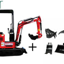 Mini Escavadeira Escavadora A Gasoleo Com Todos Os Acessorios Incluidos