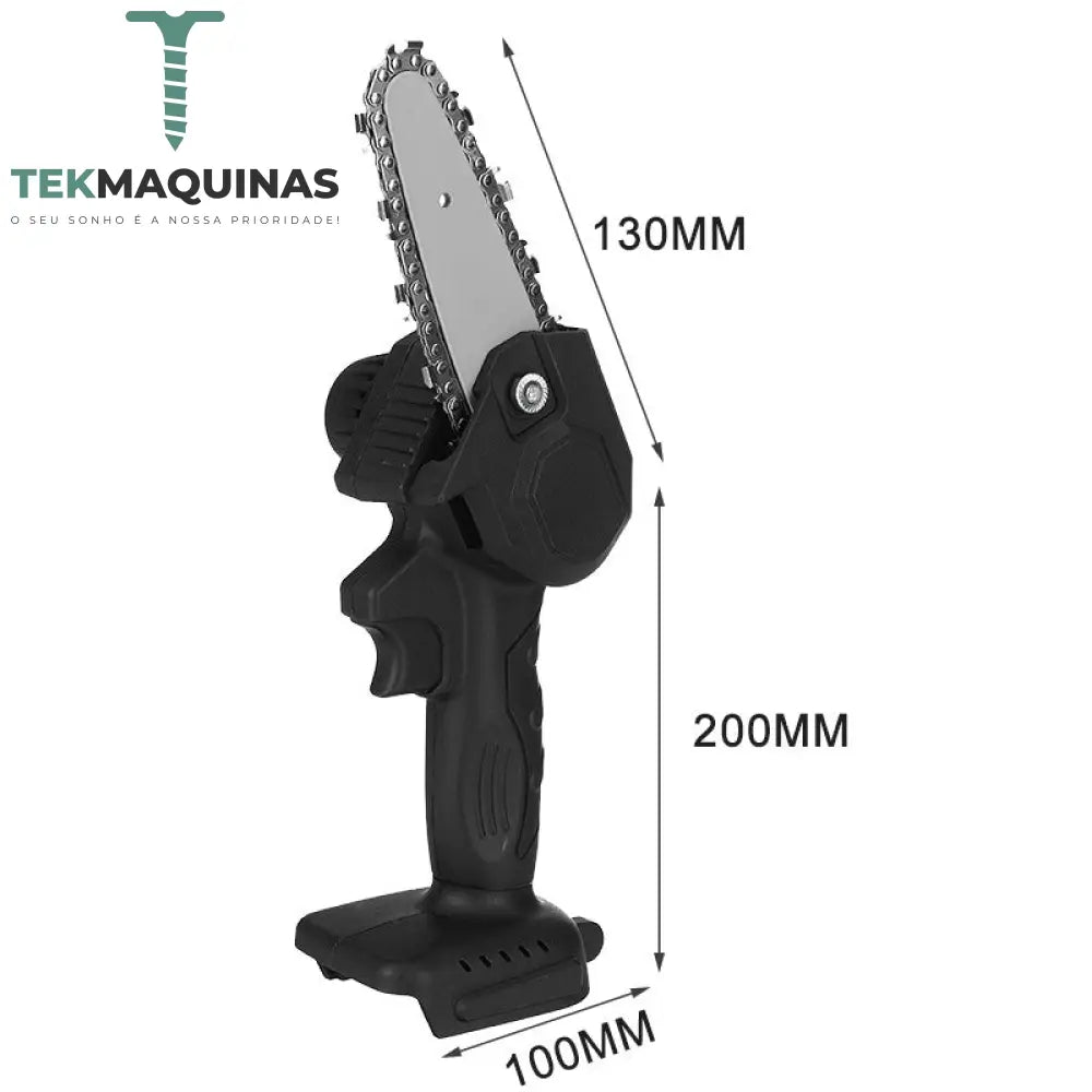Mini Motosserra Com Duas Baterias Incluídas