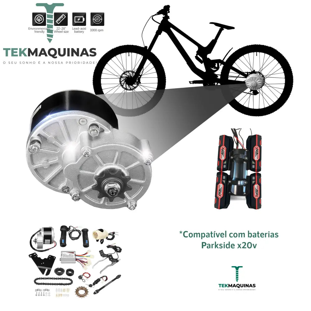 Motor Eletrico Para Varias Bicicleta Carro Trotinet Kart Etc Para Baterias X20V Parkside