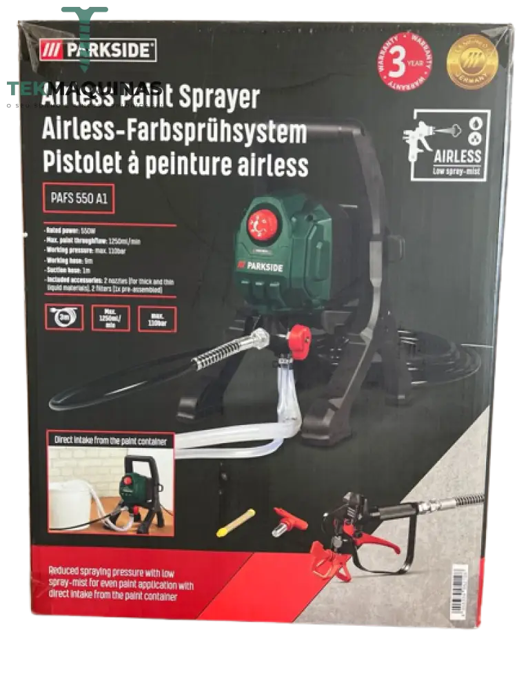 Pistola De Airless Spray Parkside Airless »Pafs 550 A1« 550W 110 Bar B-Ware