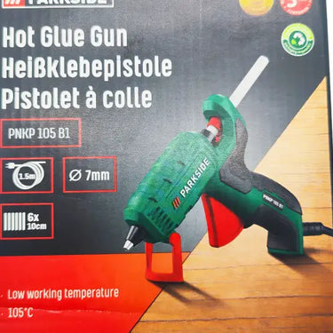Pistola De Cola Quente Parkside Com Maleta Transporte 25 W Tempo Aquecimento 5 Min