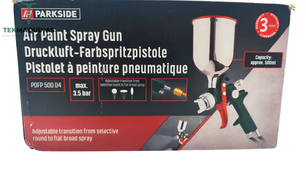 Pistola de pintura a ar PARKSIDE nossa Tekmaquinas PDFP D4 é a O – bar B-ware 500 - comprimido seu 3,5 sonho prioridade