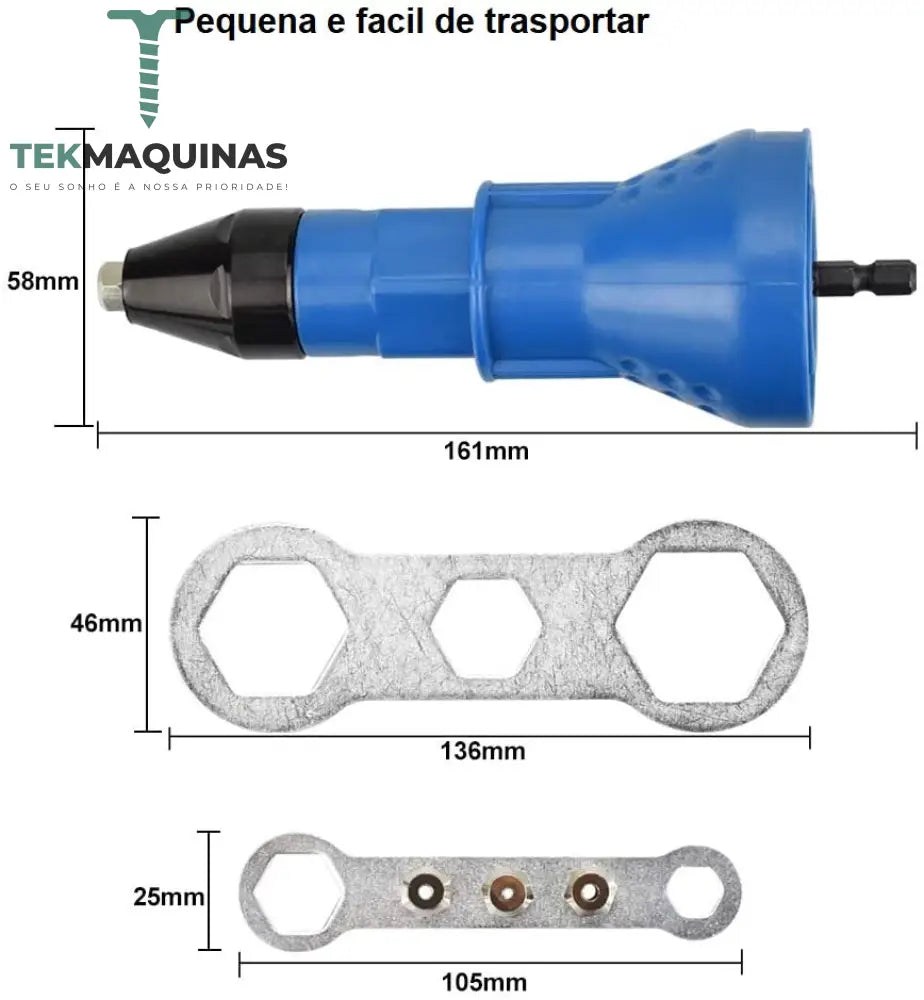 Pistola Rebitador Maquina De Rebites Para Parafusadora /Furadeira
