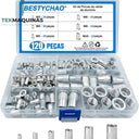 Pistola Rebitador Para Rebites Com Rosca Parafusadora / Furadeira 120 Porcas Rebite Alumínio
