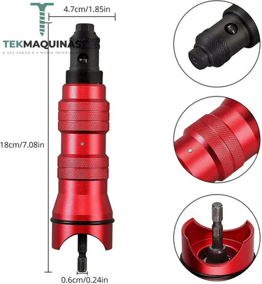 Pistola Rebitador Para Rebites Com Rosca Parafusadora / Furadeira