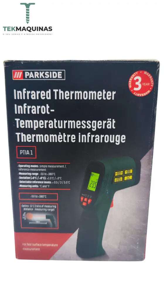 Scanner De Temperatura Infravermelho Parkside Ptia1 Com Laser 8 Pontos Alça Ergonômica B-Ware