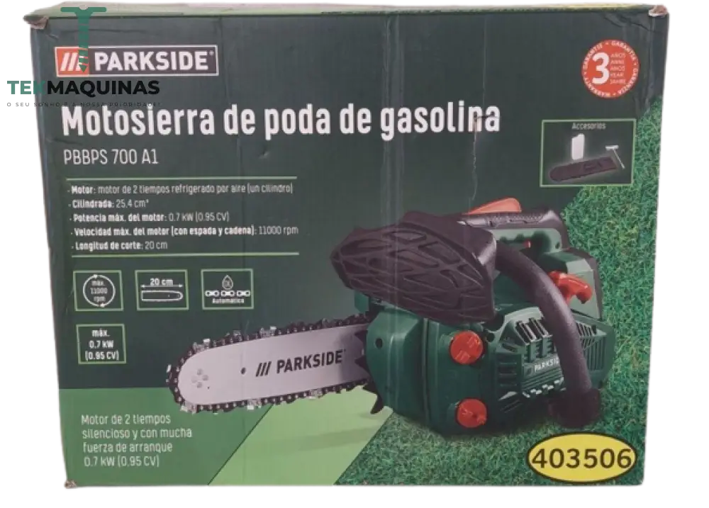 Serra Para Tratamento De Árvores A Gasolina Parkside »Pbbps 700 A1« Com Anti-Recuo B-Ware