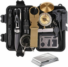 Carica l&#39;immagine nel visualizzatore di Gallery, Kit de equipamento de sobrevivência de emergência ao ar livre para acampamento multiferramenta caixa de primeiros socorros ao ar livre
