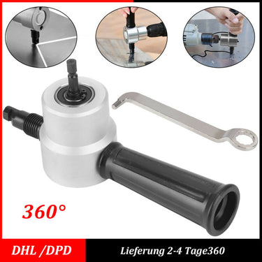 Acessório de nibbler de chapa de metal de cabeça dupla Cortador de chapa de metal para broca