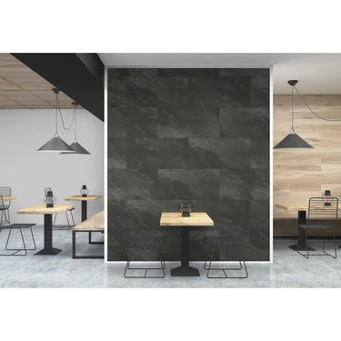 Grosfillex Ladrilho parede Gx Wall+ 5 pcs 45x90cm pedra cinza-escuro