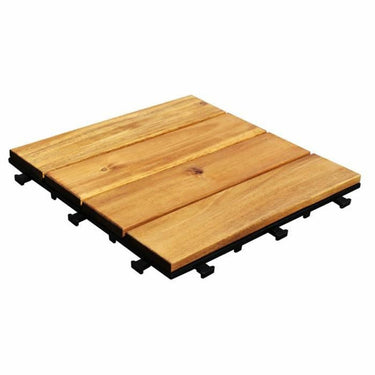 Baldosa Encajable Garden Mood Madera de acacia 10 Piezas 30 x 30 x 2,4 cm