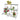HI Estante para flores com 3 prateleiras 100x60x75 cm metal preto