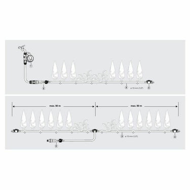 Sistema de Riego Automático por Goteo para Macetas Gardena 13012-20