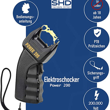 Conjunto Repelente SHD Power Choque Elétrico 200.000 Volt com Aprovação PTB