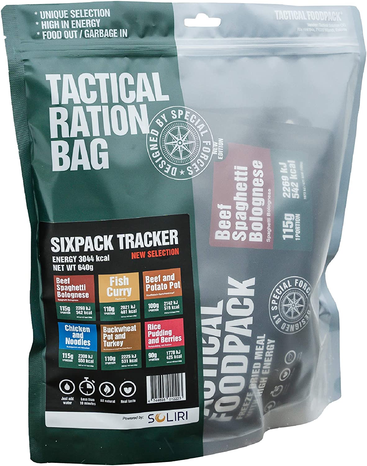 Tactical Foodpack - Tracker, Vegan, Refeições Premium liofilizadas