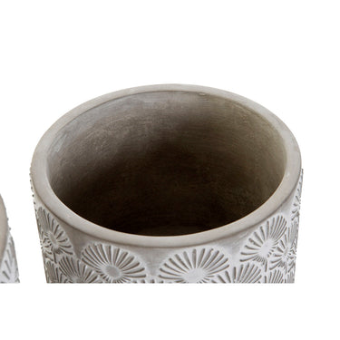 Set de Maceteros DKD Home Decor Gris Cemento 17 x 17 x 15 cm