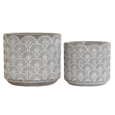 Set de Maceteros DKD Home Decor Gris Cemento 17 x 17 x 15 cm