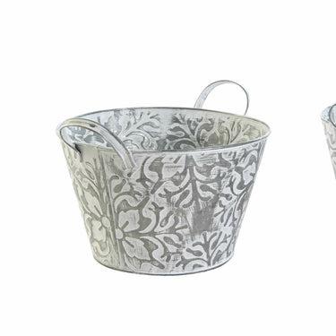 Set de Macetas DKD Home Decor Mosaico Gris Metal Árabe (31 x 25 x 19 cm)