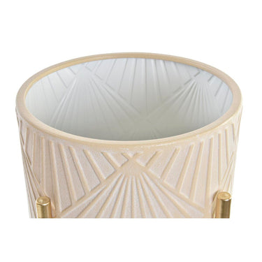 Set de Macetas DKD Home Decor Rosa Dorado Metal Moderno (31 x 31 x 58 cm)