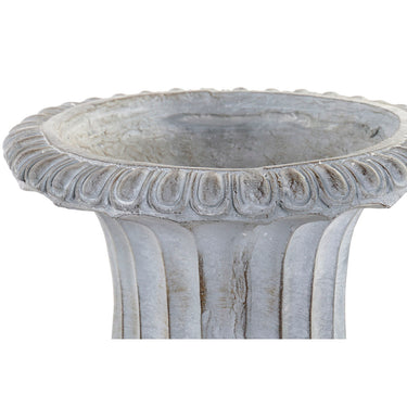 Macetero DKD Home Decor Fibra de Vidrio Gris (36 x 36 x 50 cm)