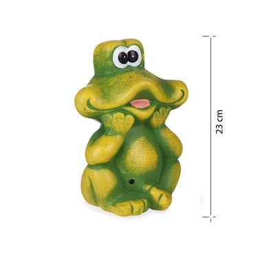 Statua Decorativa da Giardino Rana Ceramica Verde (12,5 x 22,5 x 16 cm)