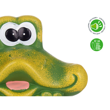 Statua Decorativa da Giardino Rana Ceramica Verde (12,5 x 22,5 x 16 cm)