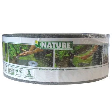 Nature Limitador de bordas de jardim 0,075x10 m cinzento