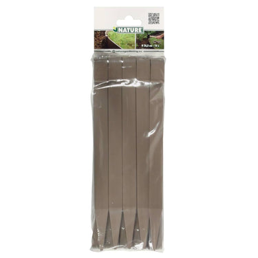 Nature Estacas de enterrar para jardim 10 pcs cinzento-acastanhado