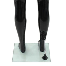 Carica l&#39;immagine nel visualizzatore di Gallery, Manequim masculino completo base vidro 185 cm preto brilhante
