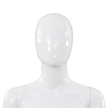 Carregar imagem no visualizador da galeria, Manequim feminino completo base em vidro 175cm branco brilhante
