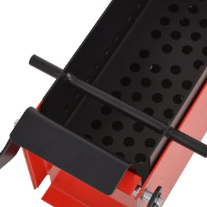 Prensa de briquetes de papel em aço 34x14x14 cm preto/vermelho