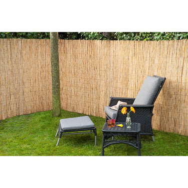 Nature 2 pcs painéis de vedação em canas de bambu 500x150 cm