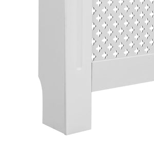 Cobertura de radiador 112x19x81,5 cm MDF branco