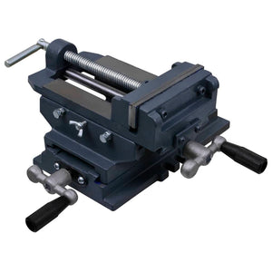 Torno-prensa manual com corrediça transversal 150 mm