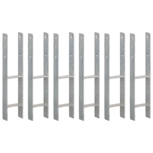Âncoras de vedação 6 pcs 12x6x60 cm aço galvanizado prateado