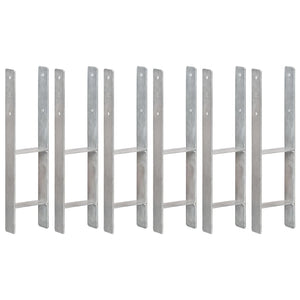Âncoras de vedação 6 pcs 14x6x60 cm aço galvanizado prateado